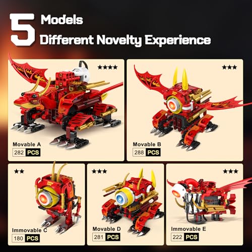 HOGOKIDS 5-in-1-Drachenroboter-Bauspielzeug SC8817 Set