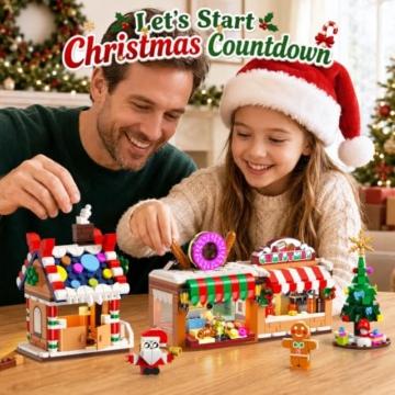 HOGOKIDS Adventskalender 2026 Lebkuchen-Zug Bausteinset mit LED für Kinder - 7