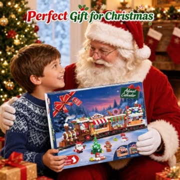 HOGOKIDS Adventskalender 2026 Lebkuchen-Zug Bausteinset mit LED für Kinder - 8