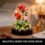 HOGOKIDS Blumen Rose Bauset mit LED & Abdeckung – 596 Teiliges Rot Rosenstrauß Set Botanische Geschenk zum Muttertag Geburtstag Mini Bausteine ​​für Mama Ehefrau Freundin Erwachsene Heimdekoration - 7