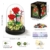 HOGOKIDS Blumen Rose Bauset mit LED & Abdeckung – 596 Teiliges Rot Rosenstrauß Set Botanische Geschenk zum Muttertag Geburtstag Mini Bausteine ​​für Mama Ehefrau Freundin Erwachsene Heimdekoration - 8