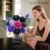 HOGOKIDS Blumen Rosenstrauß Bausatz - 14 Violetter Schwarze Rosen Künstliche Blumenstrauß, 546 Teile Botanik Flower Kollektion Set als Zimmer-Deko, Kunstblumen Pflanzen Geschenk für Erwachsene Frauen - 6