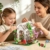 HOGOKIDS Blumenhaus Bausatz mit LED, Gewächshaus Bauklötze Mint Pflanzen und Tiere, kreatives STEM Konstruktionsspielzeug, Geburtstagsgeschenk für Mädchen im Alter von 6-12+ Jahren Erwachsener - 3