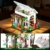 HOGOKIDS Blumenhaus Bausatz mit LED, Gewächshaus Bauklötze Mint Pflanzen und Tiere, kreatives STEM Konstruktionsspielzeug, Geburtstagsgeschenk für Mädchen im Alter von 6-12+ Jahren Erwachsener - 4