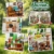 HOGOKIDS Blumenhaus Bausatz mit LED, Gewächshaus Bauklötze Mint Pflanzen und Tiere, kreatives STEM Konstruktionsspielzeug, Geburtstagsgeschenk für Mädchen im Alter von 6-12+ Jahren Erwachsener - 5
