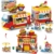 HOGOKIDS City Burger-Truck-Haus – 2-in-1 Bauspielzeug