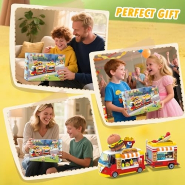 HOGOKIDS City Burger-Truck-Haus – 2-in-1 Bauspielzeug