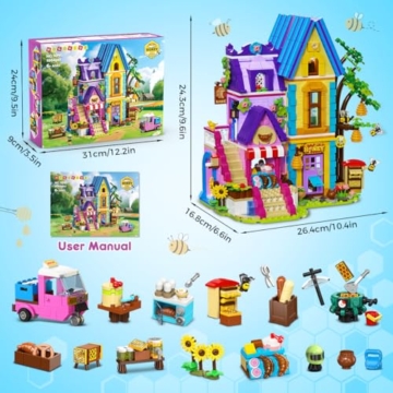 HOGOKIDS Friends Mädchen Backset Bauspielzeug mit LED-Licht für Kinder - 9
