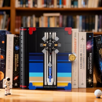 HOGOKIDS Magischer Weltraum Book Nook Bauspielzeugset mit LED-Licht, 945CS Book Nook Baustein-Set für Bücherregal, Heimdekoration, Weihnachts Geburtstagsgeschenk für Erwachsene Jungen Mädchen ab 10+ - 8