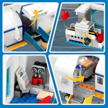 HOGOKIDS Passagierflugzeug Bauspielzeug Set mit LED Licht, 901 PCS Flugzeug Bausteine Spielzeug mit Terminal, Radarturm, Anhänger, Flugzeug-Modell Geschenke für Jungen Mädchen ab 6 7 8 9 10 Jahre - 5