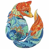 Holzpuzzle, 300 einzigartig geformte tierische Puzzleteile für das beste Geschenk für Erwachsene und Kinder, am besten für die Familienspielsammlung - Fox Shaped Puzzle - 1