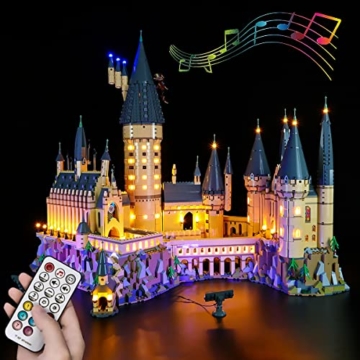Hosdiy Fernbedienung Sound Beleuchtung Set für (Schloss-Hogwarts 71043) Modell - Kompatibel mit Lego 71043 - Led Licht (Nur Beleuchtung, Ohne Bausteine Modell) - 3