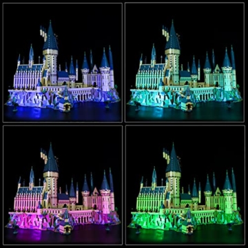 Hosdiy Fernbedienung Sound Beleuchtung Set für (Schloss-Hogwarts 71043) Modell - Kompatibel mit Lego 71043 - Led Licht (Nur Beleuchtung, Ohne Bausteine Modell) - 6