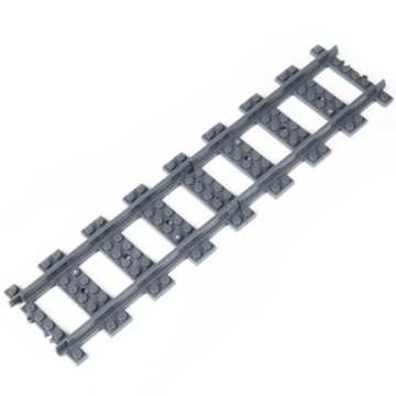 HOTUT City Schienen, 20 Stück City Zug Schienen Set, Bausteine Zug Schienen Set Kompatibel mit dem Marktführer, Spielzeug Eisenbahnschienen für Mädchen und Jungen Geschenk - 4