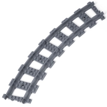 HOTUT City Schienen, 20 Stück City Zug Schienen Set, Bausteine Zug Schienen Set Kompatibel mit dem Marktführer, Spielzeug Eisenbahnschienen für Mädchen und Jungen Geschenk - 5