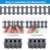 HOTUT City Schienen, 20 Stück City Zug Schienen Set, Bausteine Zug Schienen Set Kompatibel mit dem Marktführer, Spielzeug Eisenbahnschienen für Mädchen und Jungen Geschenk - 7
