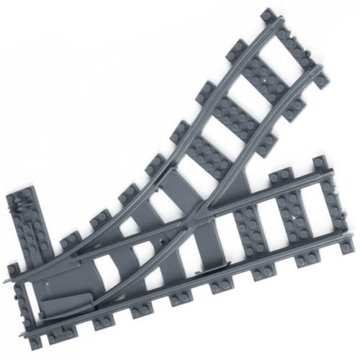 HOTUT City Schienen, 32 Stück City Zug Schienen Set, Bausteine Zug Schienen Set Kompatibel mit dem Marktführer, Spielzeug Eisenbahnschienen für Mädchen und Jungen Geschenk - 5