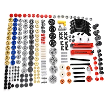 HYZH Technik Ersatzteilset, 244 Teile Technik zahnräder Klemmbausteine Set, Education Ersatzteile Set Technik Teile Steine Einzelteile, Technik Teile Kompatibel mit Lego Technic
