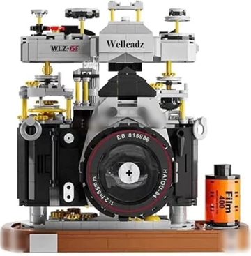 Ideas SLR Vintage Kamera Bausteine, 1027 Klemmbausteine Retro Camera Modell Bausatz Spielzeug , Welleadz WLZ-6F, Kreativ Kamera Bausteine für Erwachsene und Jugendliche, Kompatible with Lgo Ideas - 2