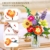 IKIDSUN Blumen Bausteine Bausatz, 9 Künstliche Blumen für Flowers, Blumenstrauß Bausteine Sets, Geschenke zum Muttertag, Geburtstag, Valentinstag Weihnachtstag, für Mädchen Erwachsene 6+, Keine Vase - 5