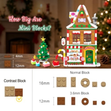 INSOON 2026 Adventskalender Weihnachtsstadt Mini Bauspielzeug mit Licht - 5
