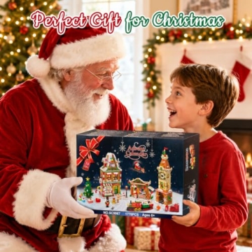 INSOON 2026 Adventskalender Weihnachtsstadt Mini Bauspielzeug mit Licht - 9
