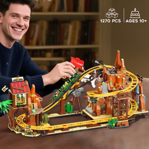 INSOON Achterbahn mit Grubenbahn – Wildwest-Action