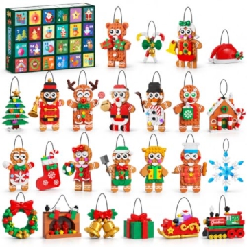 INSOON Adventskalender 2026 Lebkuchen-Weihnachtsanhänger Bauset für Kinder - 1