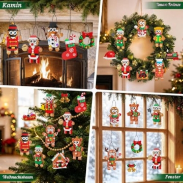 INSOON Adventskalender 2026 Lebkuchen-Weihnachtsanhänger Bauset für Kinder - 4