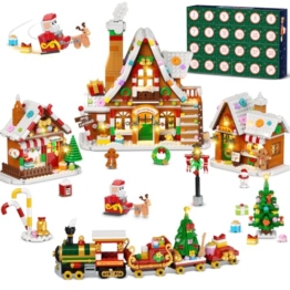 INSOON Adventskalender 2026 Lebkuchenhaus Mini-Klemmbaustein-Set mit Licht - 1