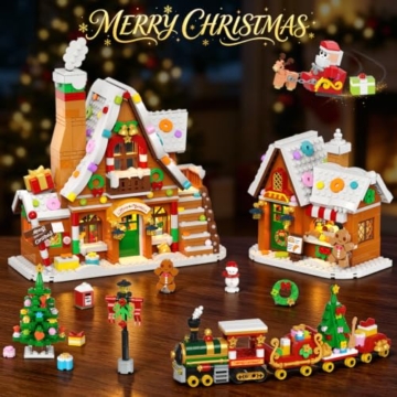 INSOON Adventskalender 2026 Lebkuchenhaus Mini-Klemmbaustein-Set mit Licht - 4