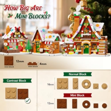 INSOON Adventskalender 2026 Lebkuchenhaus Mini-Klemmbaustein-Set mit Licht - 7