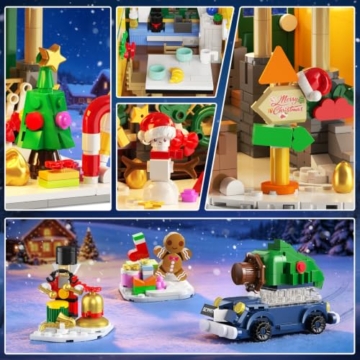 INSOON Adventskalender 2026 Weihnachtshaus Mini Bauspielzeug Set mit Licht - 4