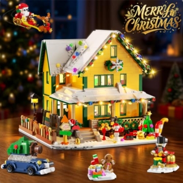 INSOON Adventskalender 2026 Weihnachtshaus Mini Bauspielzeug Set mit Licht - 5