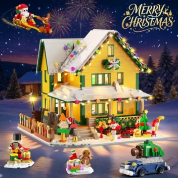 INSOON Adventskalender 2026 Weihnachtshaus Mini Bauspielzeug Set mit Licht - 7