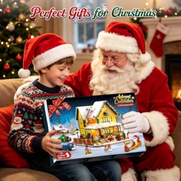 INSOON Adventskalender 2026 Weihnachtshaus Mini Bauspielzeug Set mit Licht - 8