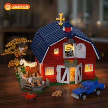 INSOON Bauernhof Scheune mit Licht HG1025 Licht an