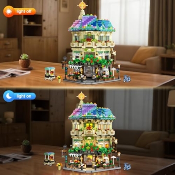 INSOON Blumen Café Haus mit Licht IS-690060