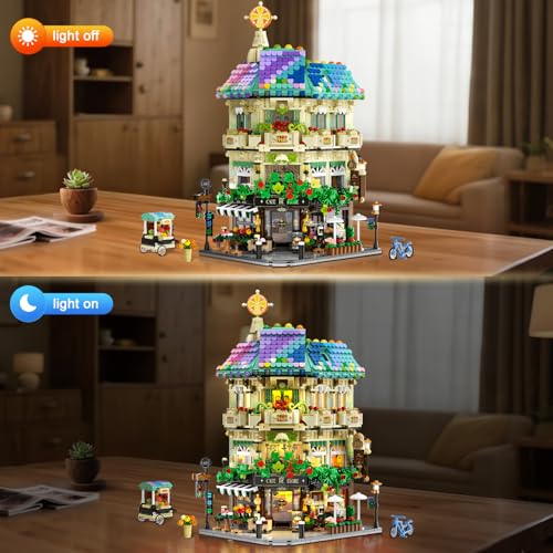 INSOON Blumen Café Haus mit Licht IS-690060