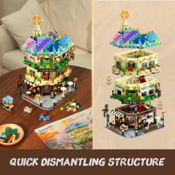 INSOON Blumen Café Haus mit Licht IS-690060