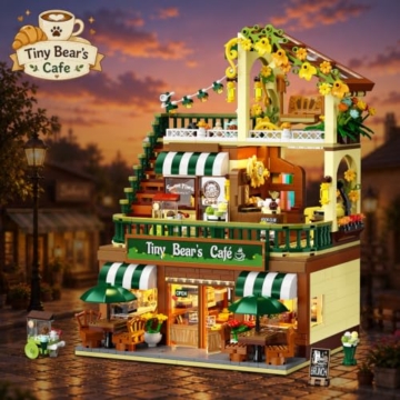INSOON City Café Klemmbausteine mit Licht für Erwachsene Jugendliche ab 8+ - 7