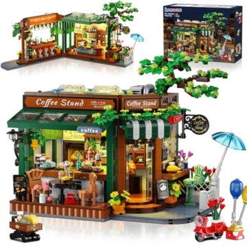 INSOON City Street Café Haus Bauset mit Licht für Erwachsene - 1
