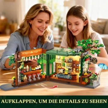 INSOON City Street Café Haus Bauset mit Licht für Erwachsene - 6