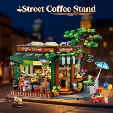 INSOON City Street Café Haus Bauset mit Licht für Erwachsene - 7