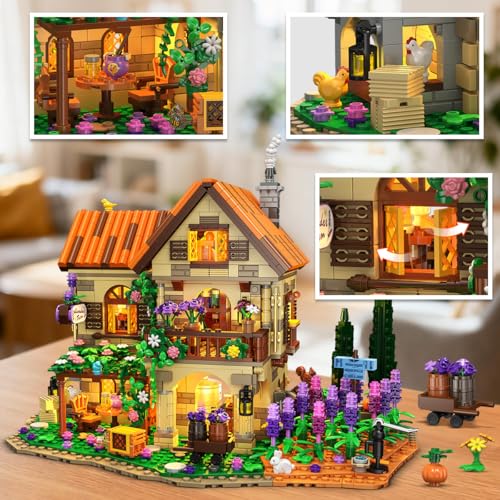 INSOON Lavendel Herrenhaus mit Licht (Set SC8847) Moc