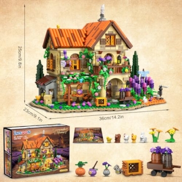 INSOON Lavendel Herrenhaus mit Licht (Set SC8847) Maße