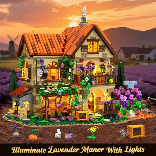 INSOON Lavendel Herrenhaus mit Licht (Set SC8847)