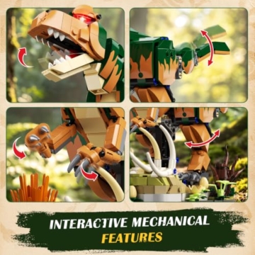 INSOON Mechanischer STEM Dinosaurier Bauspielzeug für Kinder Jungen ab 8 + - 5