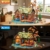 INSOON Overwater Cabin Mini Bausatz mit Licht, 2423 Stück Holz Wald Haus Bausteine mit Boot Fahrrad Tieren, Deko Baumhaus Klemmbausteine Modell für Erwachsene Jugendliche Jungen Mädchen ab 12+ Jahren - 6