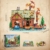 INSOON Overwater Cabin Mini Bausatz mit Licht, 2423 Stück Holz Wald Haus Bausteine mit Boot Fahrrad Tieren, Deko Baumhaus Klemmbausteine Modell für Erwachsene Jugendliche Jungen Mädchen ab 12+ Jahren - 9